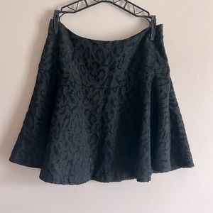 Free People Black Mini Skater Skirt